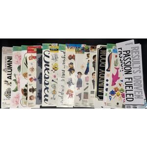 New Lot of 34 Sheets Stickers Vinyls Wall Decals Art Craft Supplies